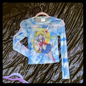 Kawaii Cuteness Sailor Moon Mesh Longsleeve Top